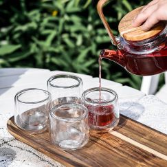 1600ml Glass Teapot With Removable Infuser 2 Sets