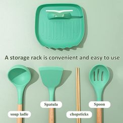 100pcs Cute Kitchen Spoon Holder With Pot Lid Holder With Drip Mat
